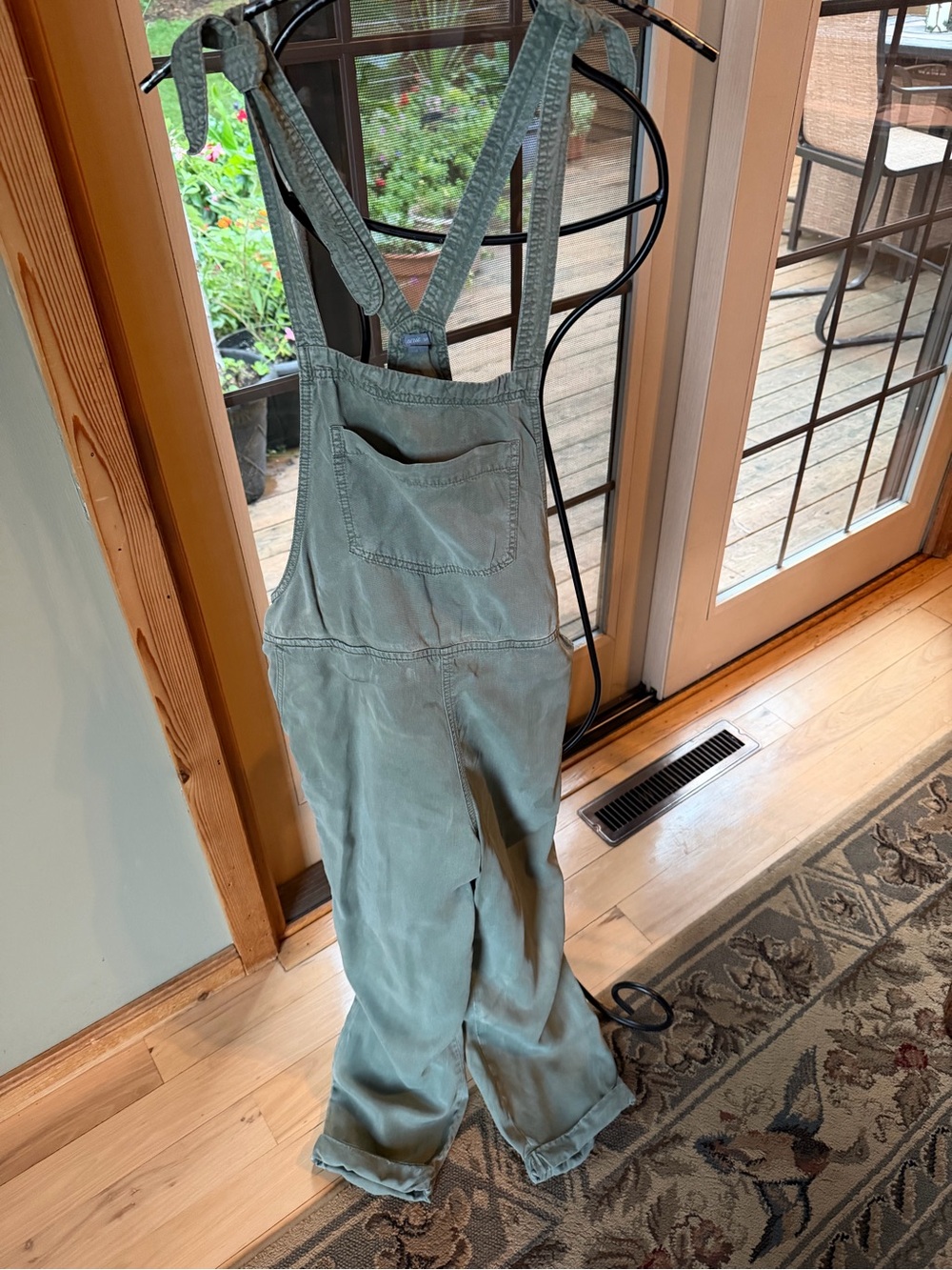 Aerie Women’s Sage Green Utility Overalls - Casual Sz S Jumpsuit